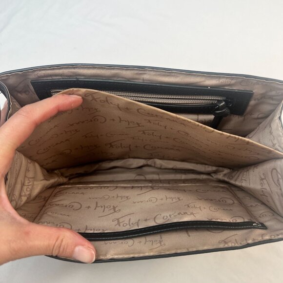 Foly + Corinna Skyline Bandit Drop Lock Top Handle Black Spike Studded Bag Punk - Picture 11 of 14